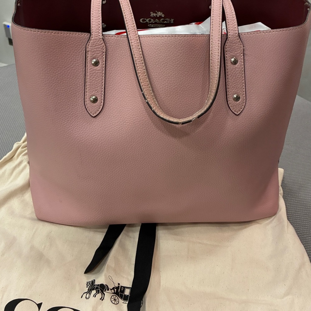 Coach Pink Women's tote Bag-preowned - Picture 5 of 13